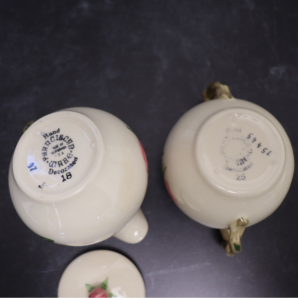 Franciscan Desert Rose Creamer And Sugar Bowl Vintage USA Made - Picture 10 of 10